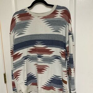 Royce Indian Print Light Weight Sweat Shirt Size L